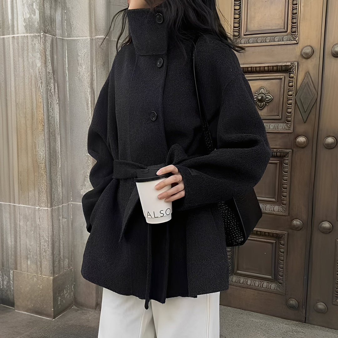 Heidi-Mode | Lockere doppelte Wollmantel für Frauen