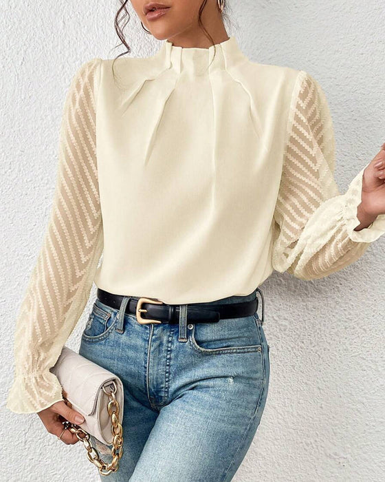 top met lange mouwen in coastal chic