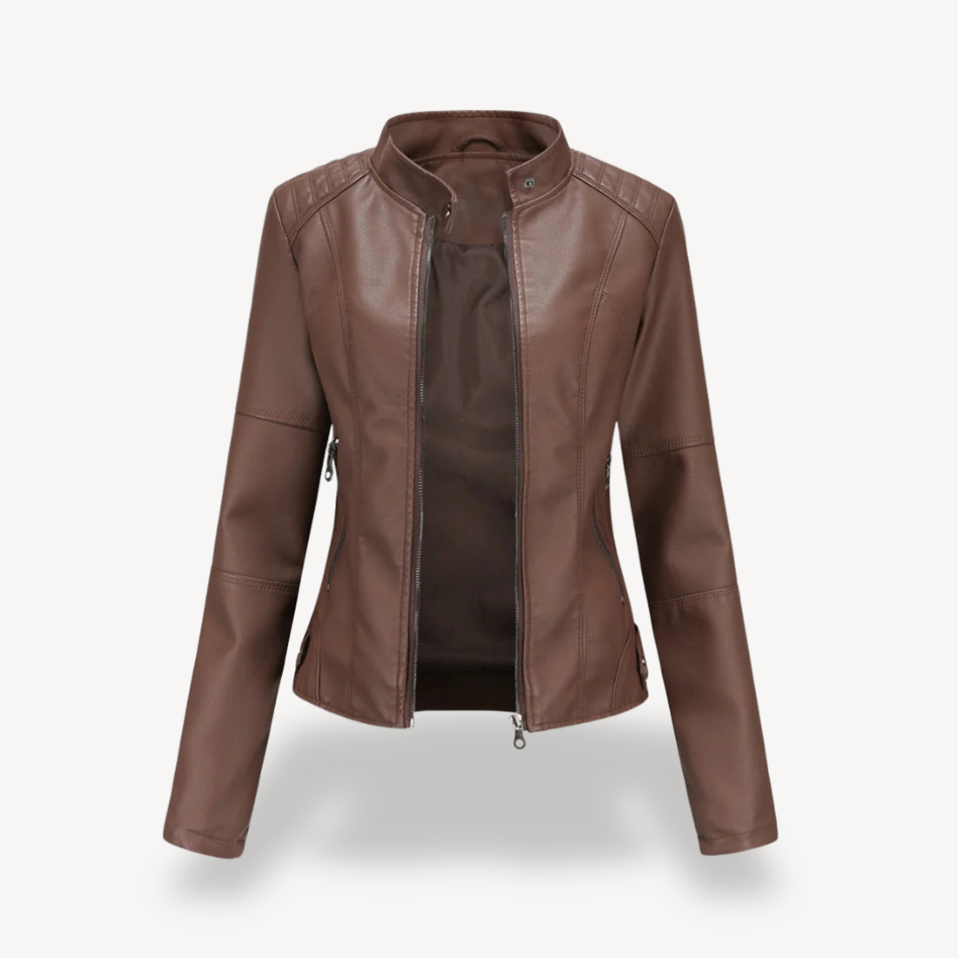 Heidi-Mode | Damen Kunstleder Bikerjacke
