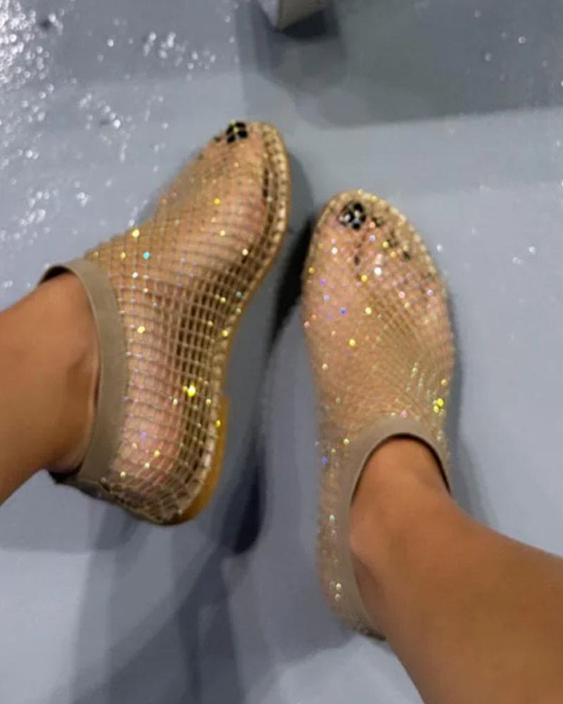 Heidi-Mode | Stilvolle Glänzende Ballerinas