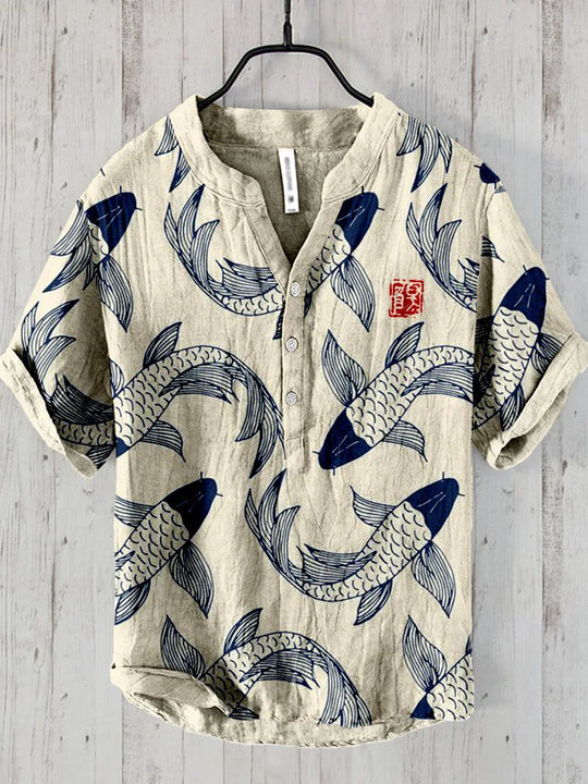 Heidi-Mode | Vintage Fisch Japanische Kunst Shirt