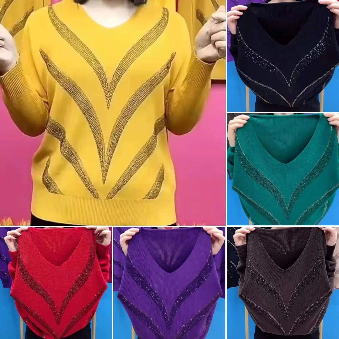 Heidi-Mode | V-Ausschnitt Pullover Eleganter Zeitloser Stil Ideal für den Winter