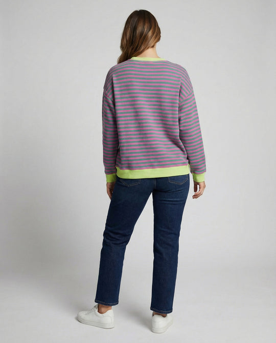 Gestreifter Oversized Pullover Damen | Heidi-Mode