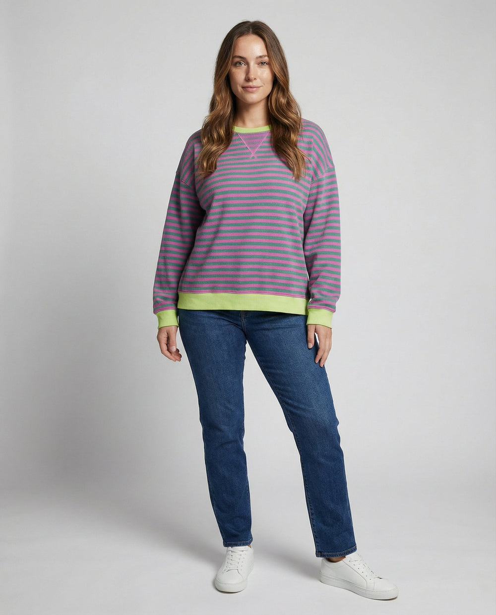 Gestreifter Oversized Pullover Damen | Heidi-Mode