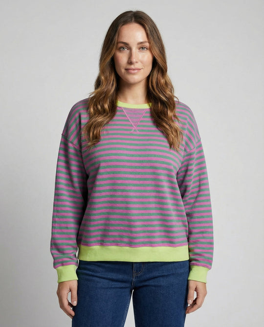 Gestreifter Oversized Pullover Damen | Heidi-Mode