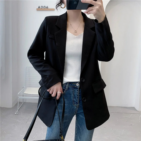 Lässige Damen Blazer Lang