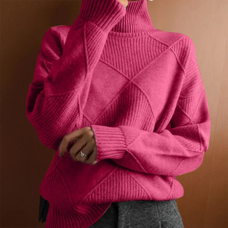 Heidi-Mode | Lässiger Rollkragen Strickpullover