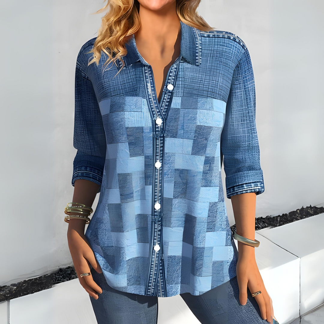 Geruite Blouse