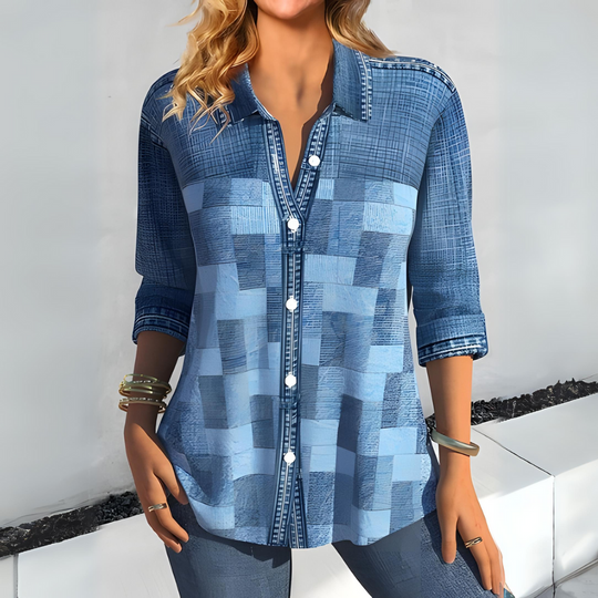 Geruite Blouse