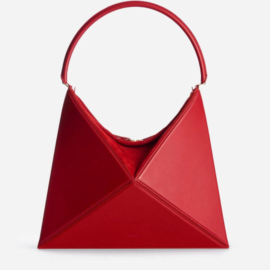 Heidi-Mode Hobo Mutige Geometrische Schultertasche mit rundem Griff