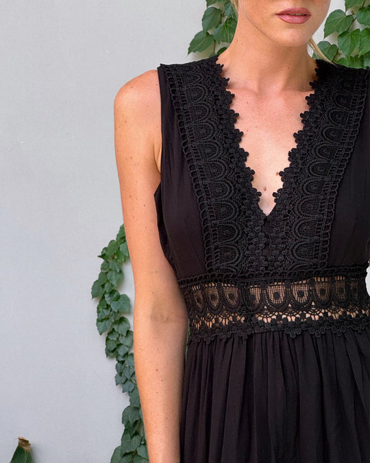 Heidi-Mode | Weiße Kleid mit Spitzenpaneelen