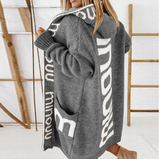 Heidi-Mode | Strickjacke Damen Weiche Baumwolle Lange Strickjacke