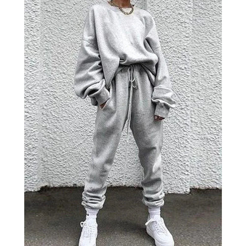 Heidi-Mode | Gemütliches Sweatshirt und Jogger-Set In Übergröße