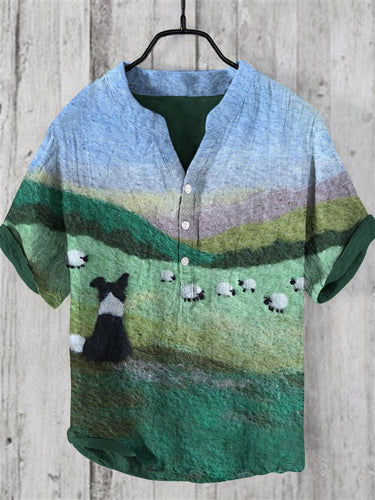 Heidi-Mode | Gemütlicher Kapuzen-Cardigan Mit Border Collie & Schaf-Filzkunst