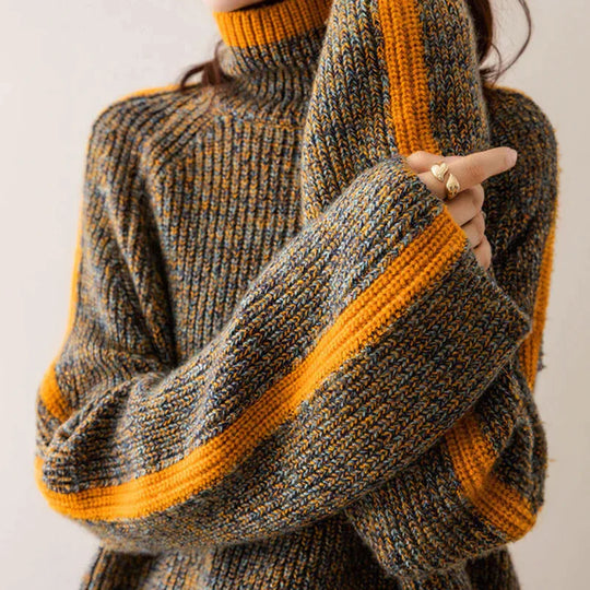 Bequemer Strickrollkragenpullover