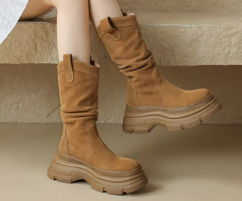 Heidi-Mode | Stiefel mit Dickem Plateau