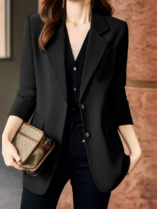 Taillierter Damen-Blazer mit Knopfverschluss