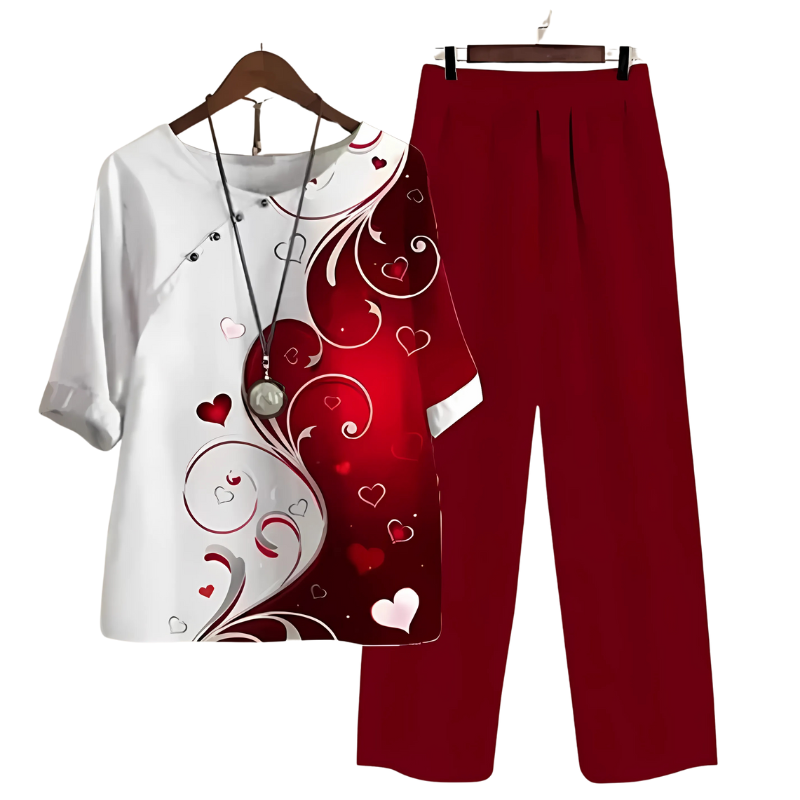 Heidi-Mode | Elegantes Dels Set für Frauen Leinen