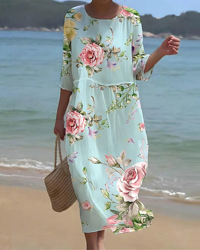 Heidi-Mode | Blumenkleid für Damen Ideal für Besondere Anlässe