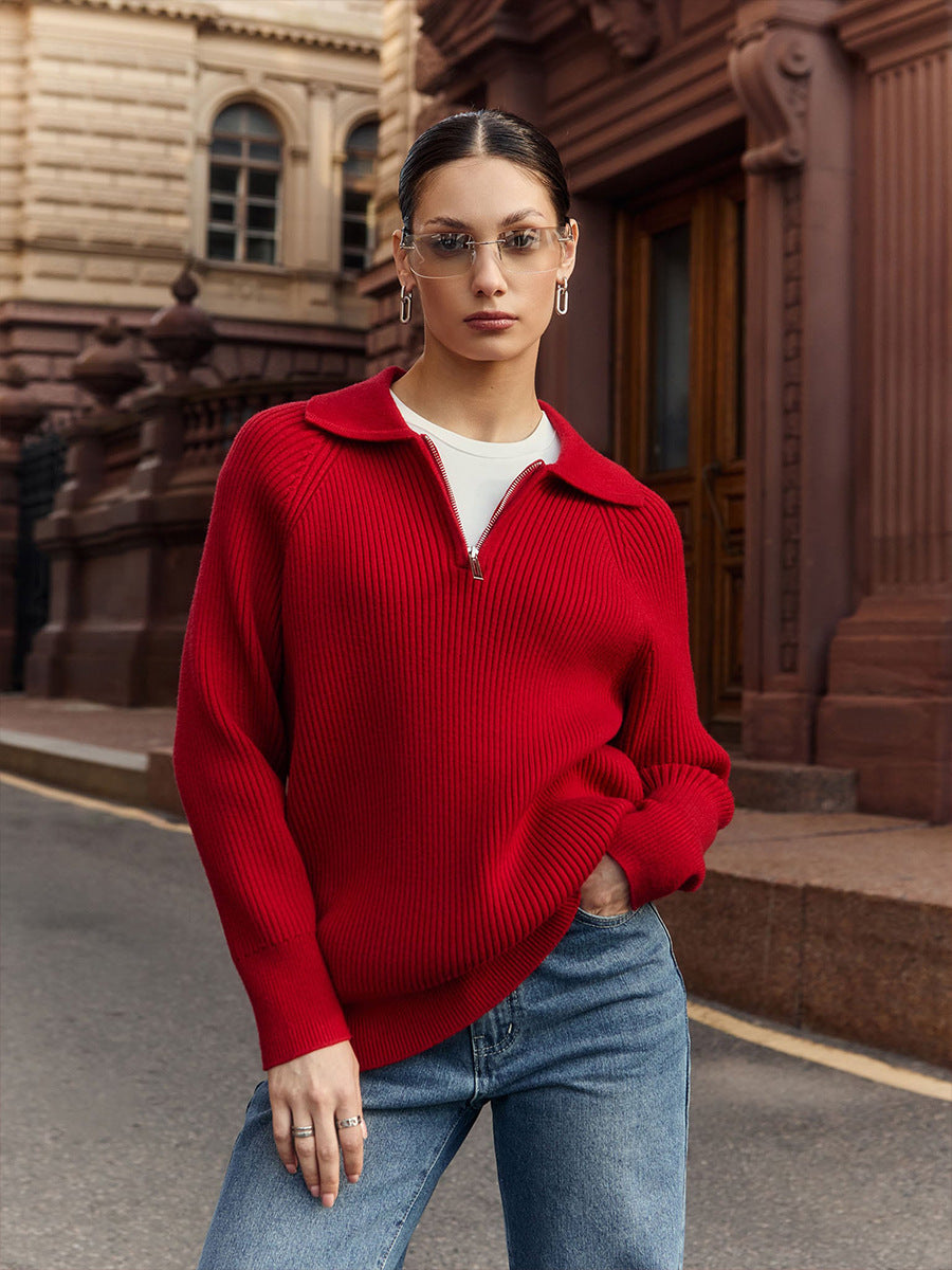 Heidi Mode | Eleganter Winter Polo Kragen Pullover