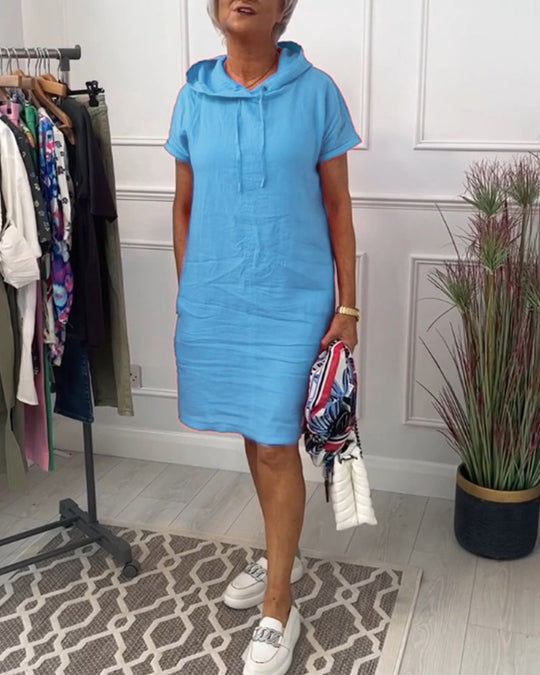 Heidi-Mode | Kurzärmliges Freizeitkleid mit Kapuze