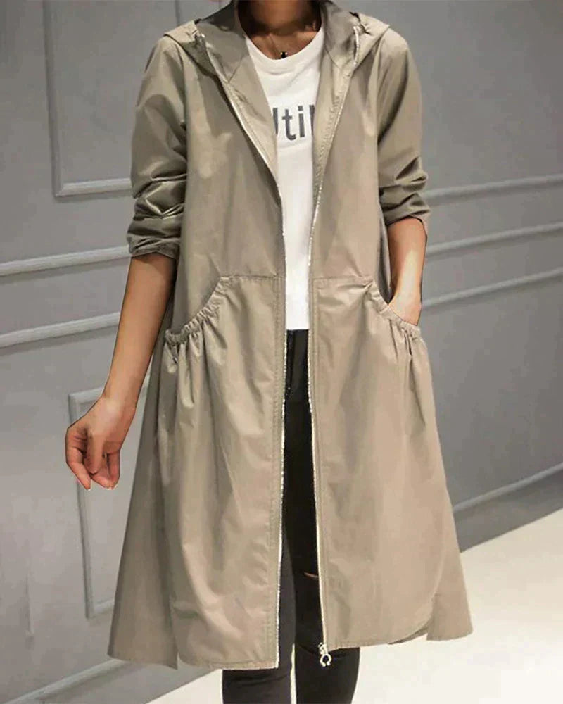 Heidi-Mode | Eleganter Halblanger Regenmantel für Damen Stilvoller Schutz Bei Jedem Wetter