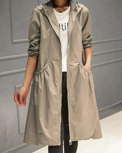 Heidi-Mode | Eleganter Halblanger Regenmantel für Damen Stilvoller Schutz Bei Jedem Wetter