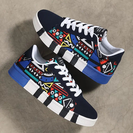 Heidi-Mode | Grafisches Muster Leicht, Atmungsaktive Skate-Schuhe