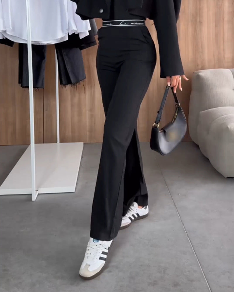 Heidi-Mode | Graue Hose mit geraden Beinen