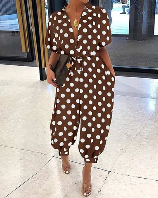 Heidi-Mode | Weinlese Mehrfarbiger Jumpsuit
