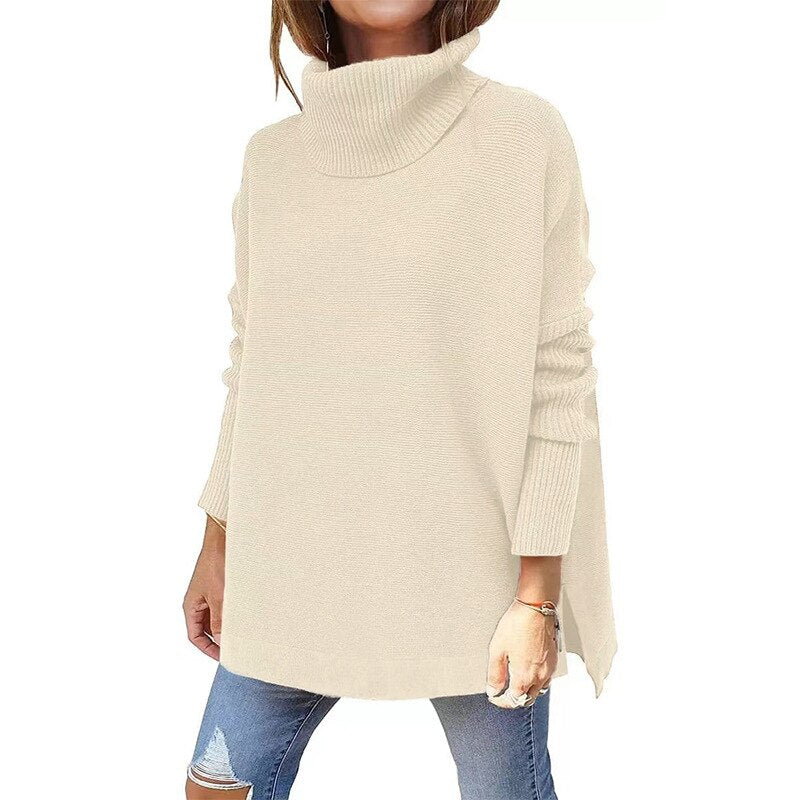 Heidi-Mode | Damen Winter Rollkragenpullover Lang