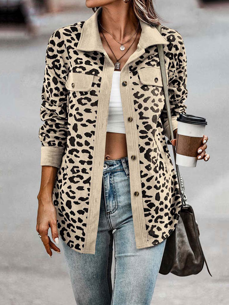 Heidi-Mode | Trendige Zwischen Jacke mit Leopardenmuster