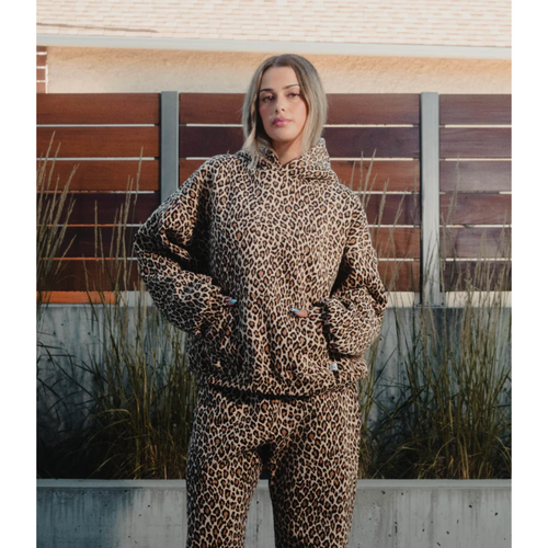 Heidi-Mode | Sweatshirt Mit Kapuze Leopardenmuster Für Damen Komfortabel