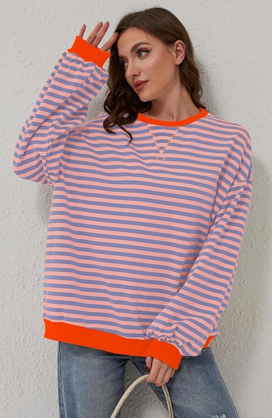 STRIPED OVERSIZED SWEATER