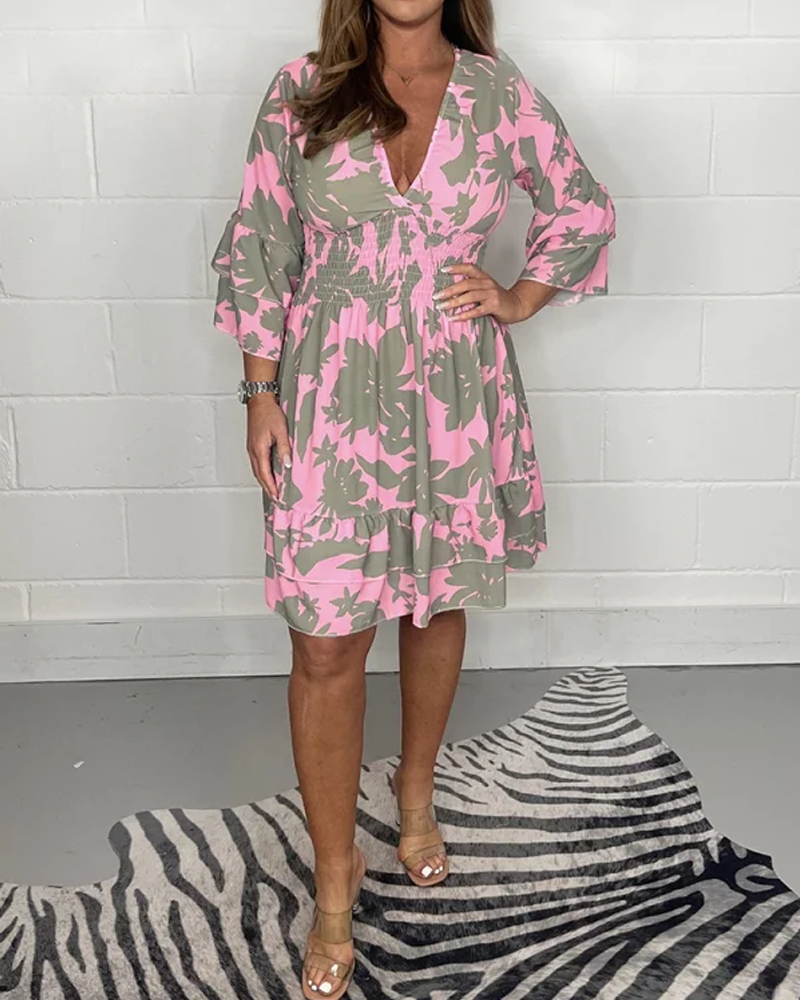 Heidi-Mode | Elegantes Sommerkleid Midi Pink