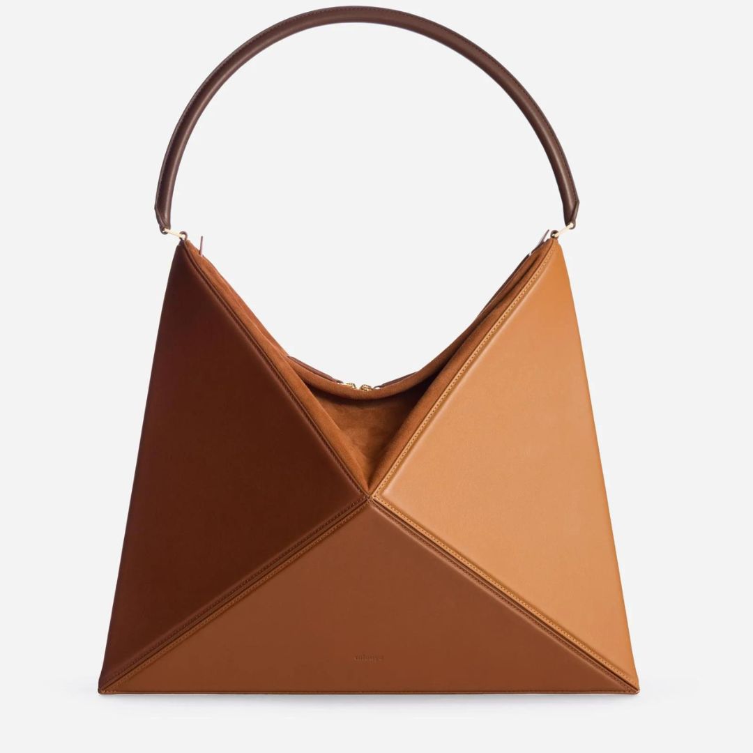 Heidi-Mode Hobo Mutige Geometrische Schultertasche mit rundem Griff