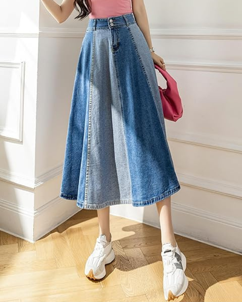 Heidi-Mode | Lange Jeansrock für Damen