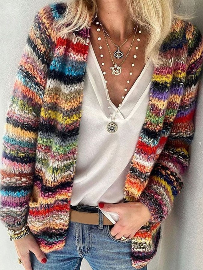 farbiger cardigan