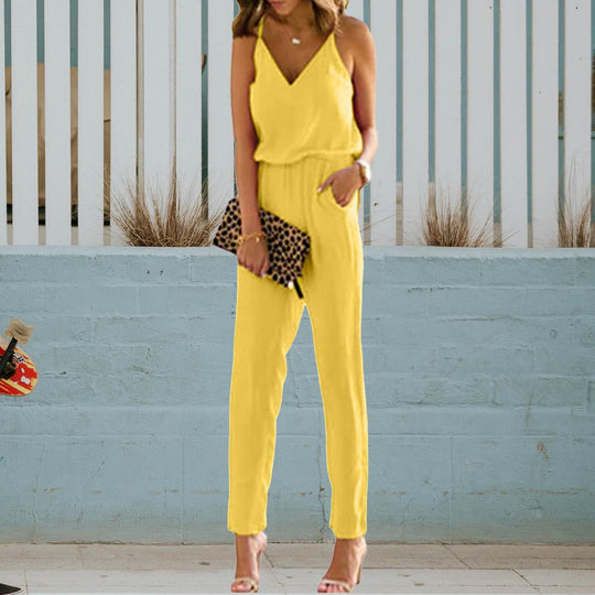 Heidi-Mode | Sommer Overall Ohne Ärmel mit V-Ausschnitt