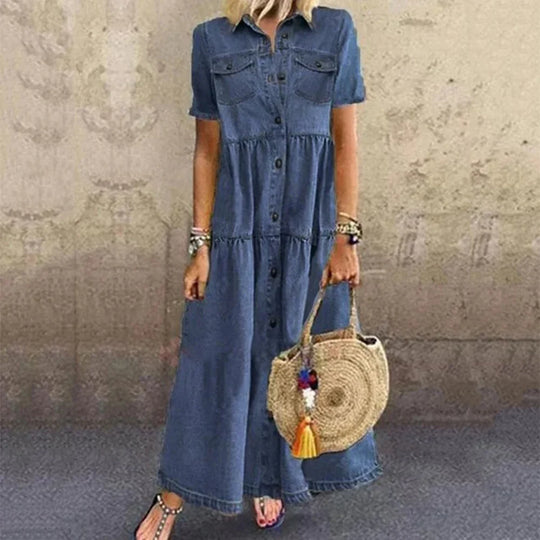 Heidi – Maxi-Jeanskleid