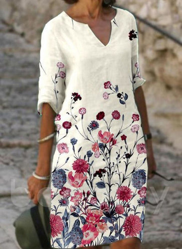 Heidi-Mode | Bezauberndes Kleid Mit Blumenmuster Für Frauen