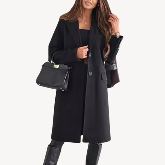 Heidi-Mode | Damen Wollmischung Mantel mit Taschen