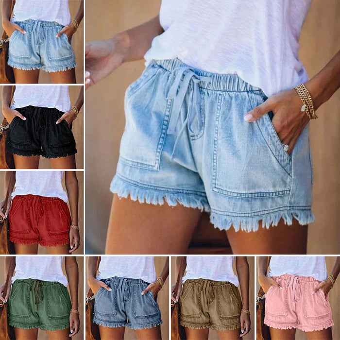 Sommershorts mit Rüschen