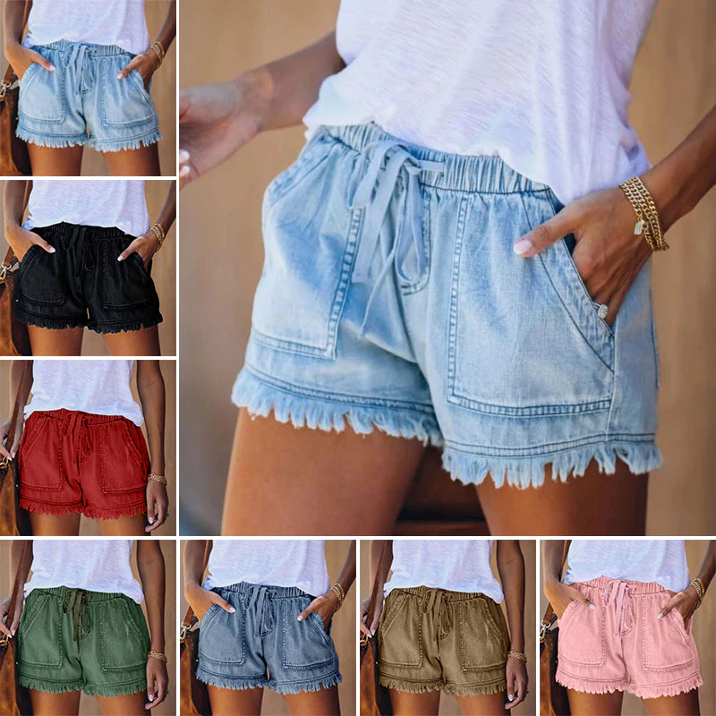 Heidi-Mode | High-Waist Denim-Shorts