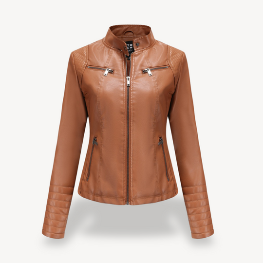 Heidi-Mode | Klassische Biker Kunstlederjacke Damen