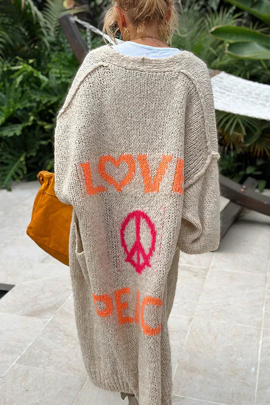 Heidi-Mode | Peace Modische Strickjacke