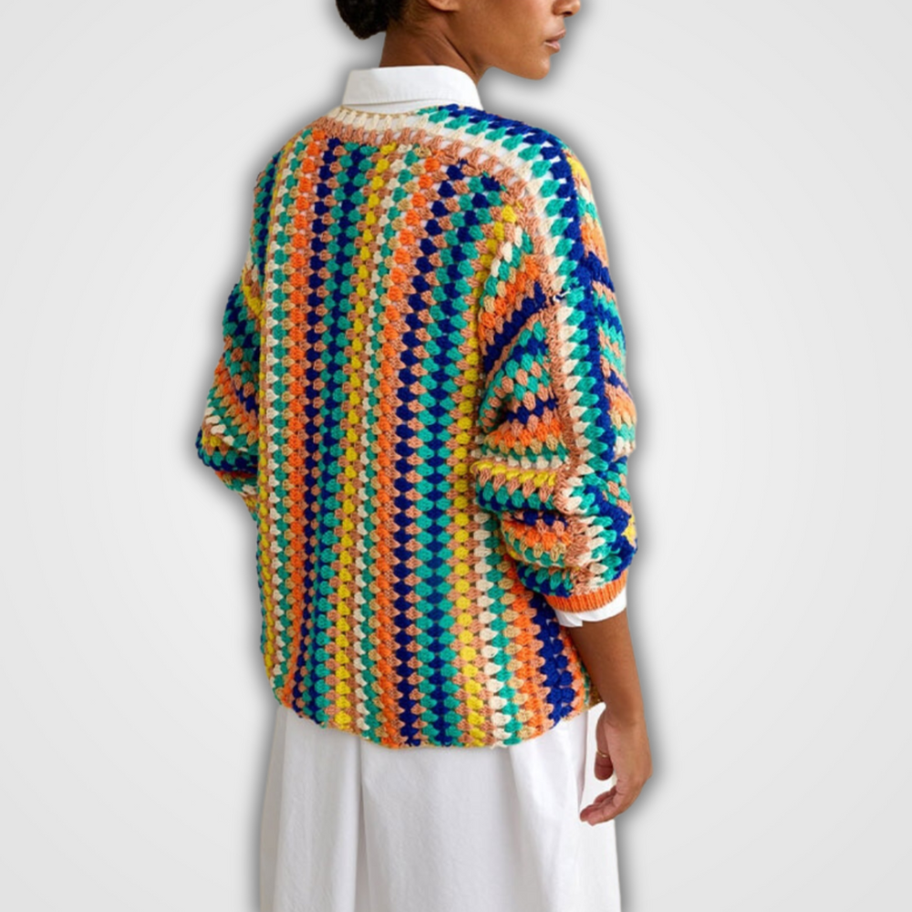 Heidi-Mode | Regenbogen Strickjacke