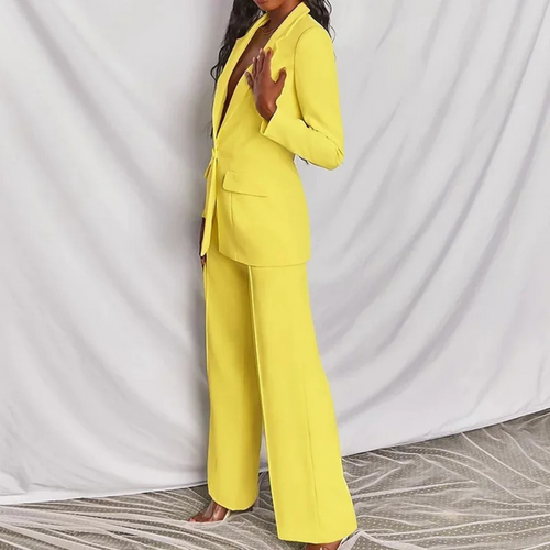 Heidi-Mode | Langärmeliges Blazer Hosen Set Für Frauen