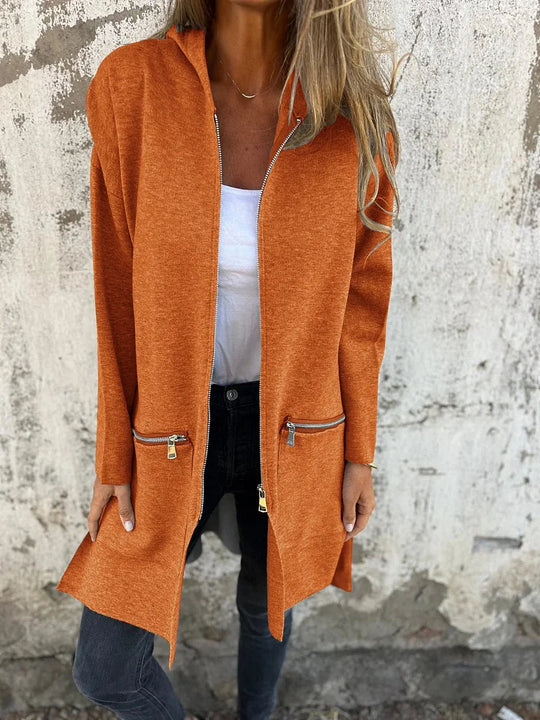 Heidi-Mode | Rundhals-Reißverschluss Langarm Freizeitjacke