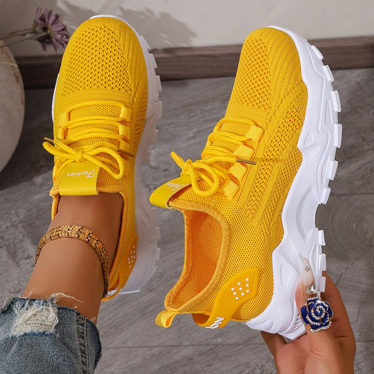 Heidi-Mode | Bequeme Atmungsaktive Knit Sneakers für Damen